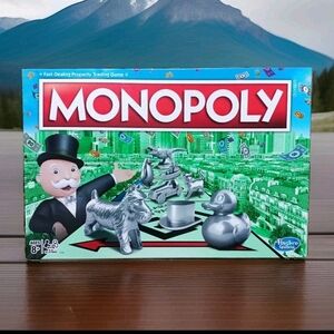 Hasbro Monopoly Board Game - Vibrant Red and Green Edition